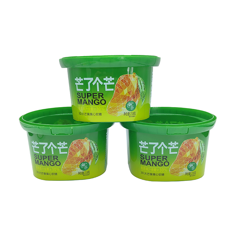 PP IML Kunststoff quadratischer Eiscreme Eimer